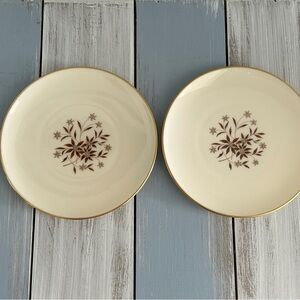 Starlight by Lenox 2 Vintage Plates 6.25” Dessert / Salad / Bread & Butter X-302